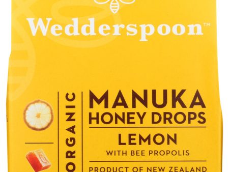 MANUKA HONEY DROPS WEDDERSPOON LEMO  4 OZ  814422020375 on Sale