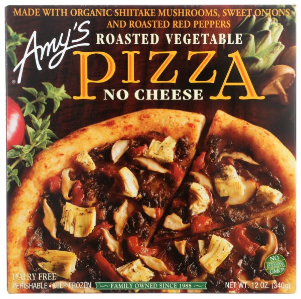 PIZZA AMY S RSTD VEG NO CHEESE     042272001033 For Cheap