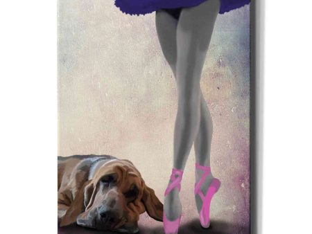 Bloodhound And Ballet Dancer  by Fab Funky Giclee Canvas Wall Art Supply