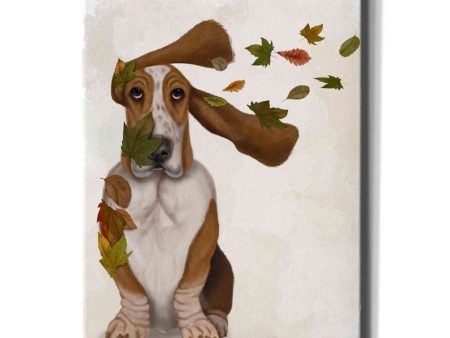 Basset Hound Windswept and Interesting  by Fab Funky Giclee Canvas Wall Art Online now