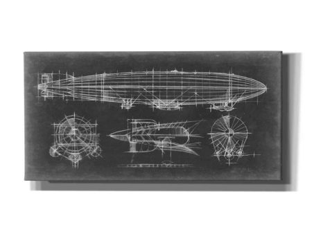 Airship Blueprint  by Ethan Harper Canvas Wall Art Online Sale