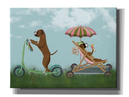 Boxer Scooter  by Fab Funky Giclee Canvas Wall Art Online Hot Sale