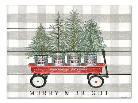 CIN3102PAL - Merry & Bright Tree Wagon - 16x12 For Cheap